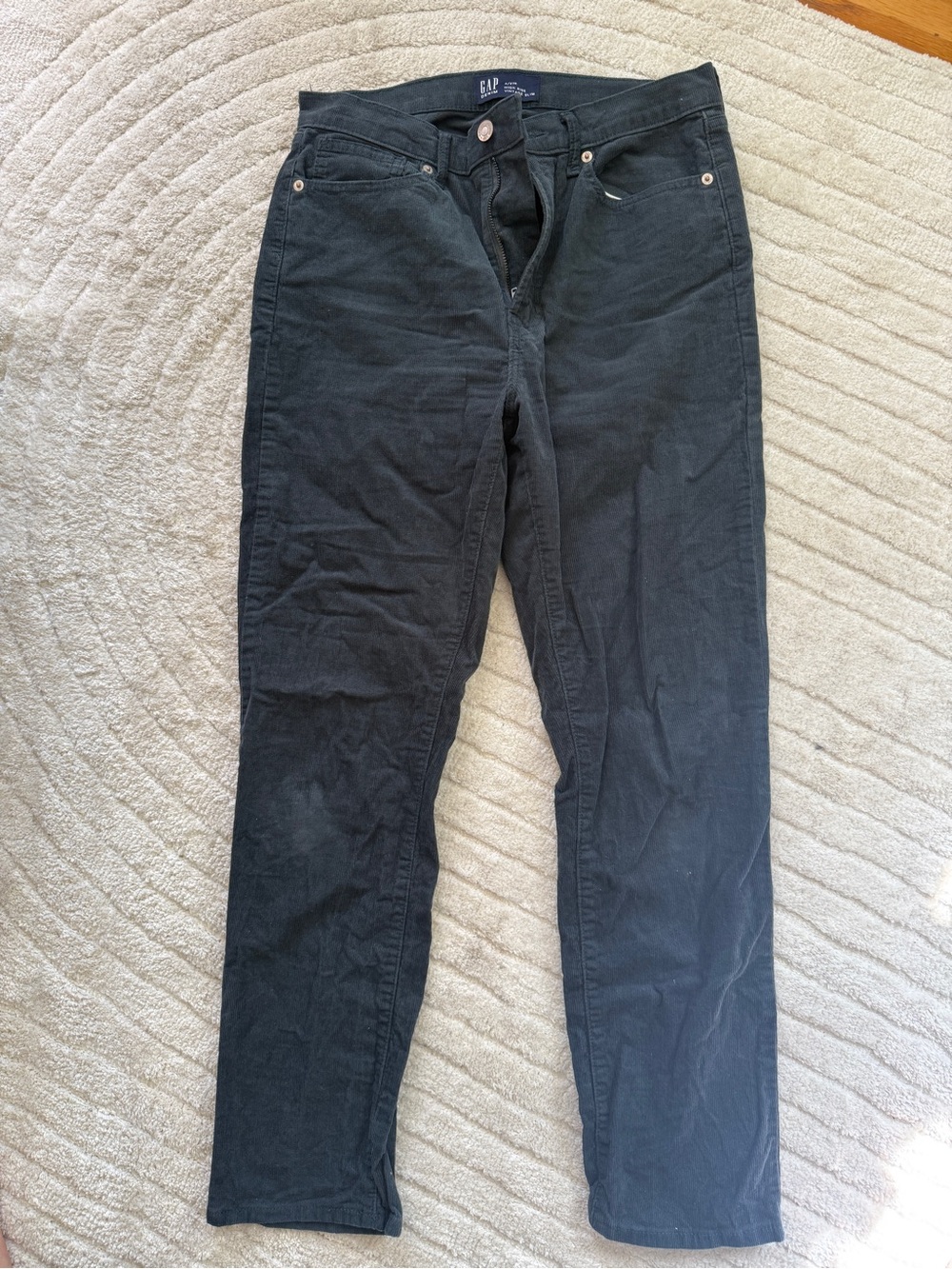 GAP Black Slim/Straight Corduroy Pants